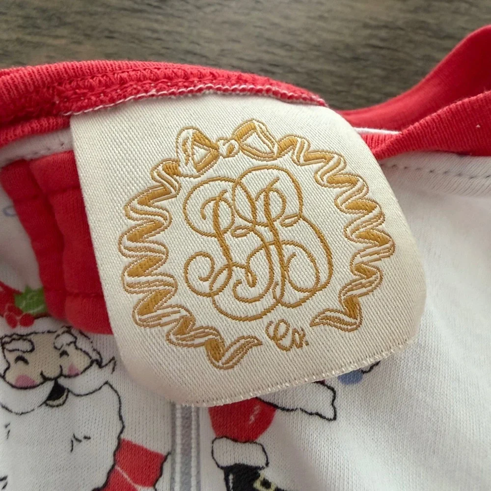 The Beaufort Bonnet Company Kids‎ 3T Santa Christmas Pajamas PJs One Piece
